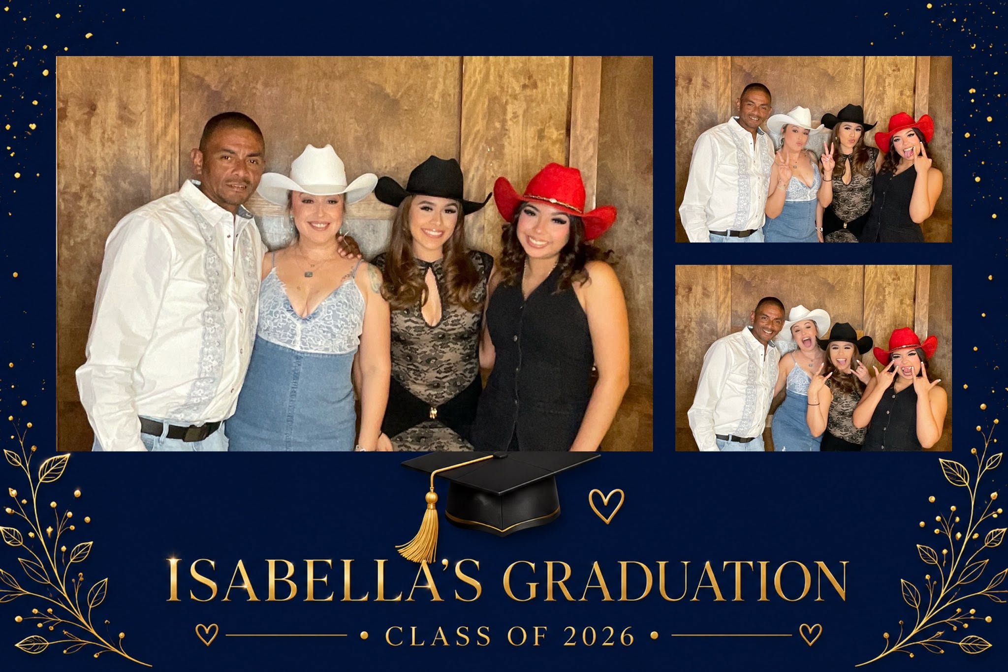 Graduation guests at the booth