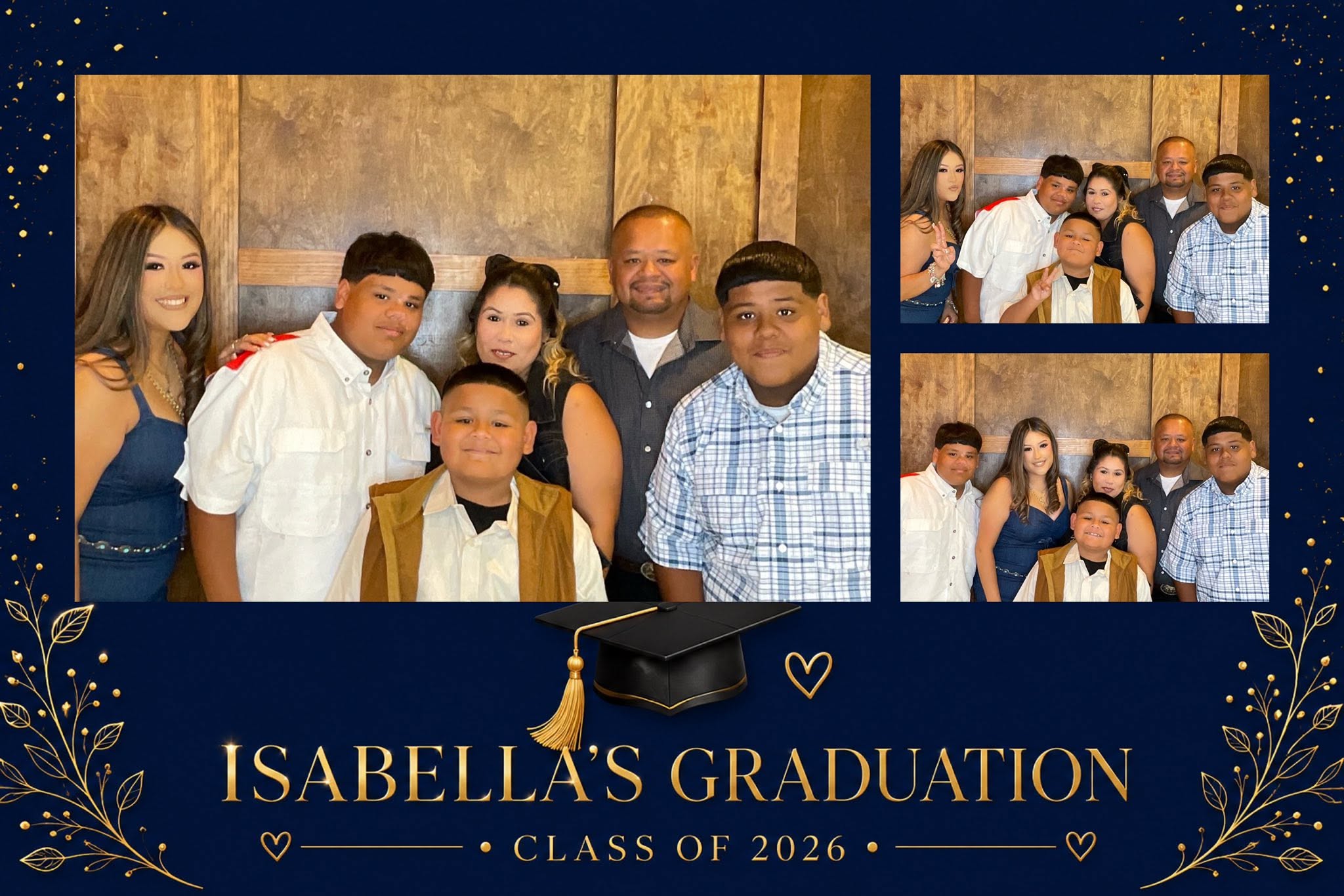 Celebration photo booth moment